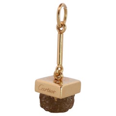 Genuine Cartier Diamond Pendant. 18k YG Rough Diamond Pendant. Genuine Cartier Diamond Pendant. 18k YG Rough Diamond Pendant.