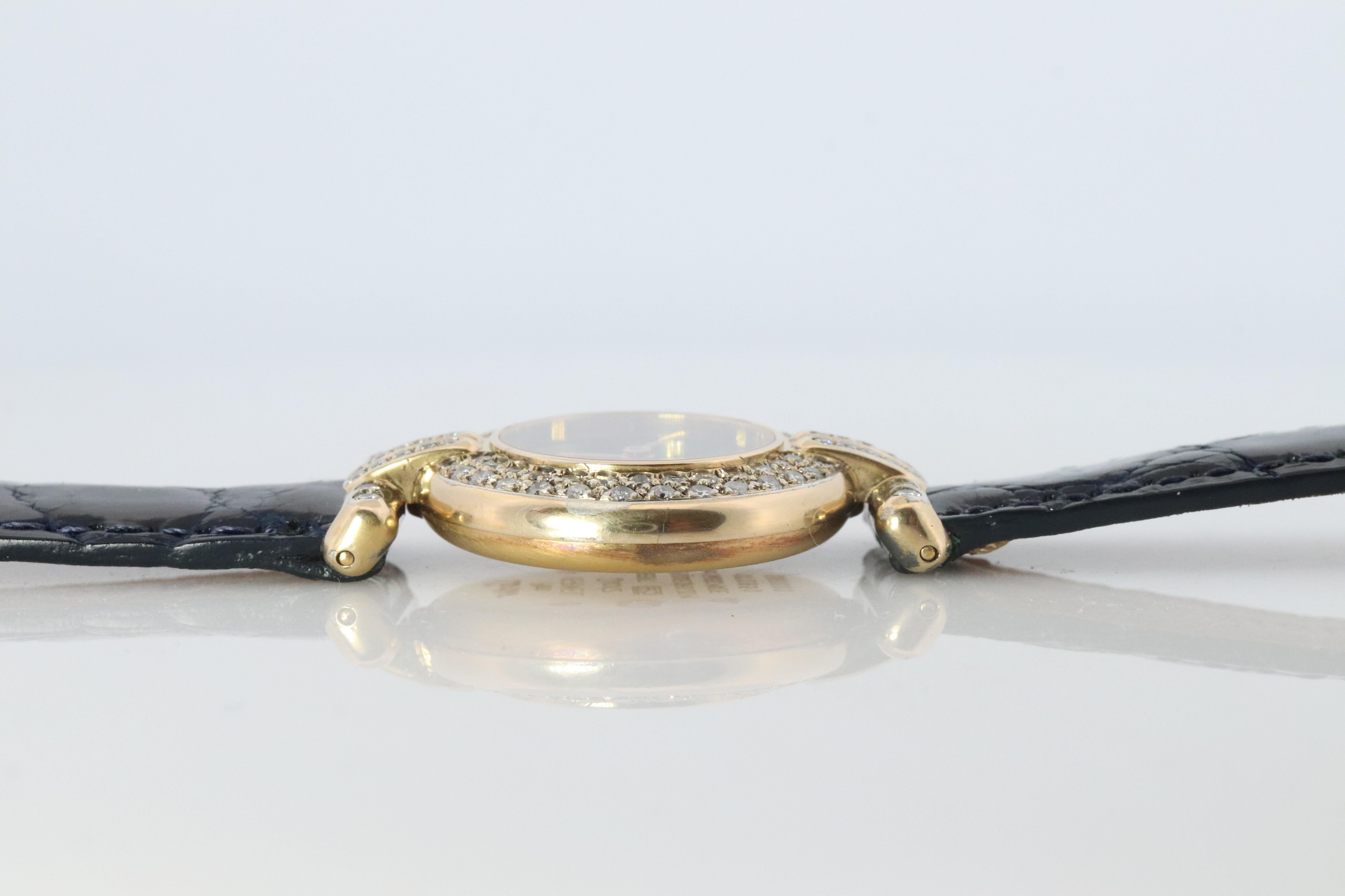 Genuino Reloj Cartier Diamante Must de Cartier Colisee Redondo Argent 590002 en Bueno estado para la venta en Port Charlotte, FL