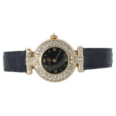 Genuine Cartier Diamond Watch Must de Cartier Colisee Round Argent 590002