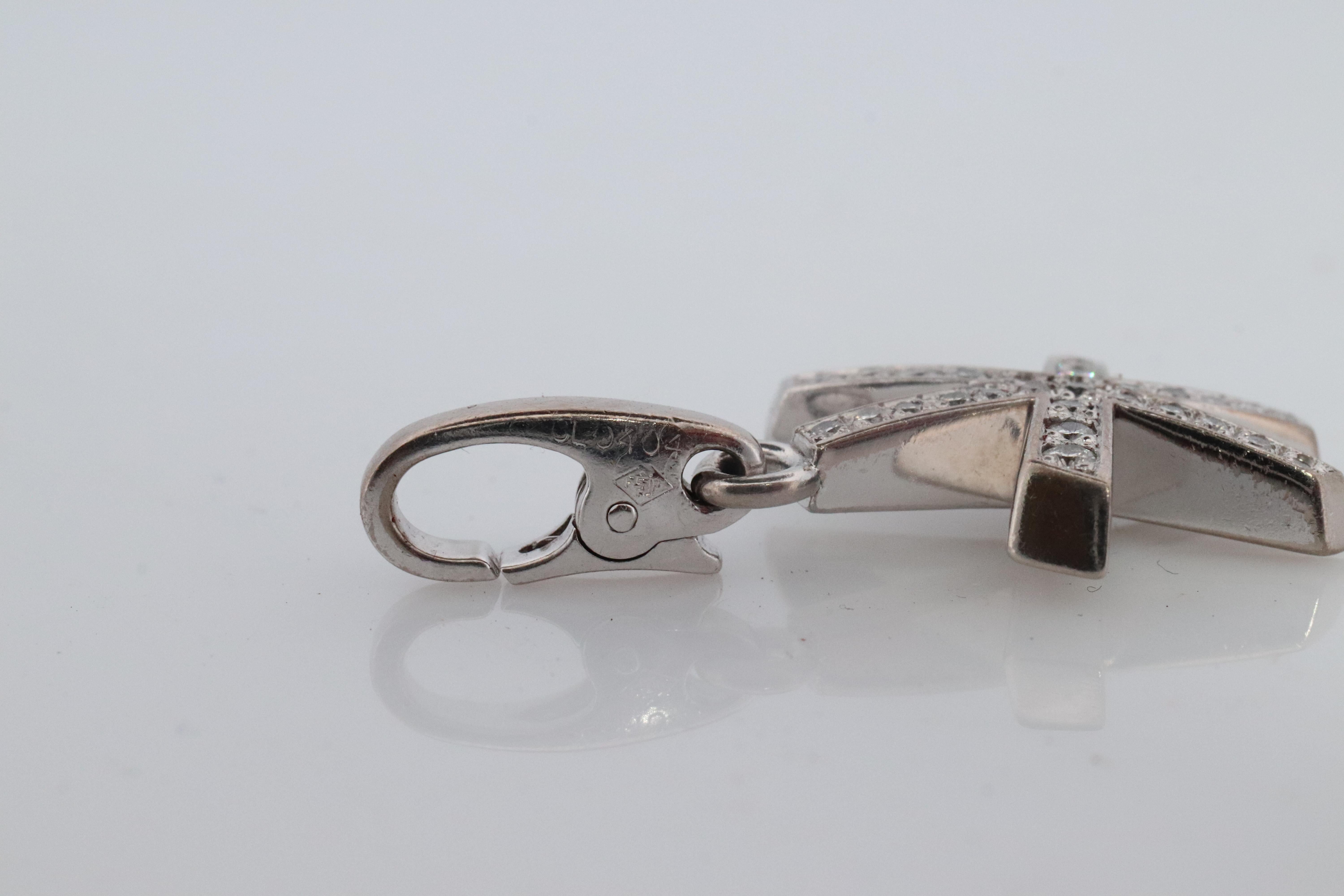 Genuine Cartier Firework Pendant. 18k White Gold Diamond Cartier Fireworks Charm 4