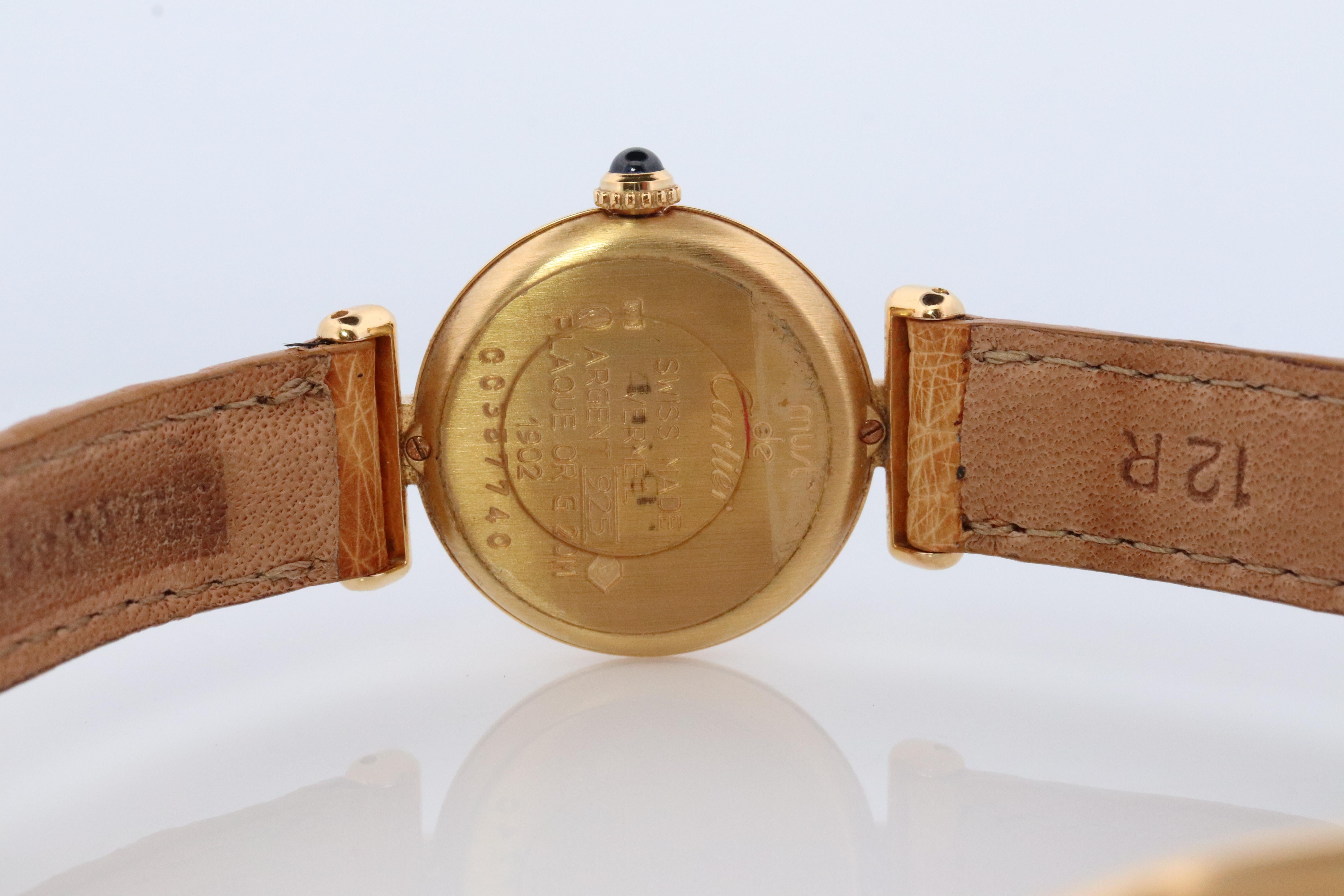 cartier must colisee vermeil