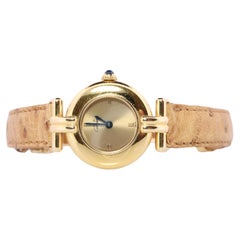 Genuine Cartier Watch. Must de Cartier Colisee Round Argent Vermeil 1902 Gold