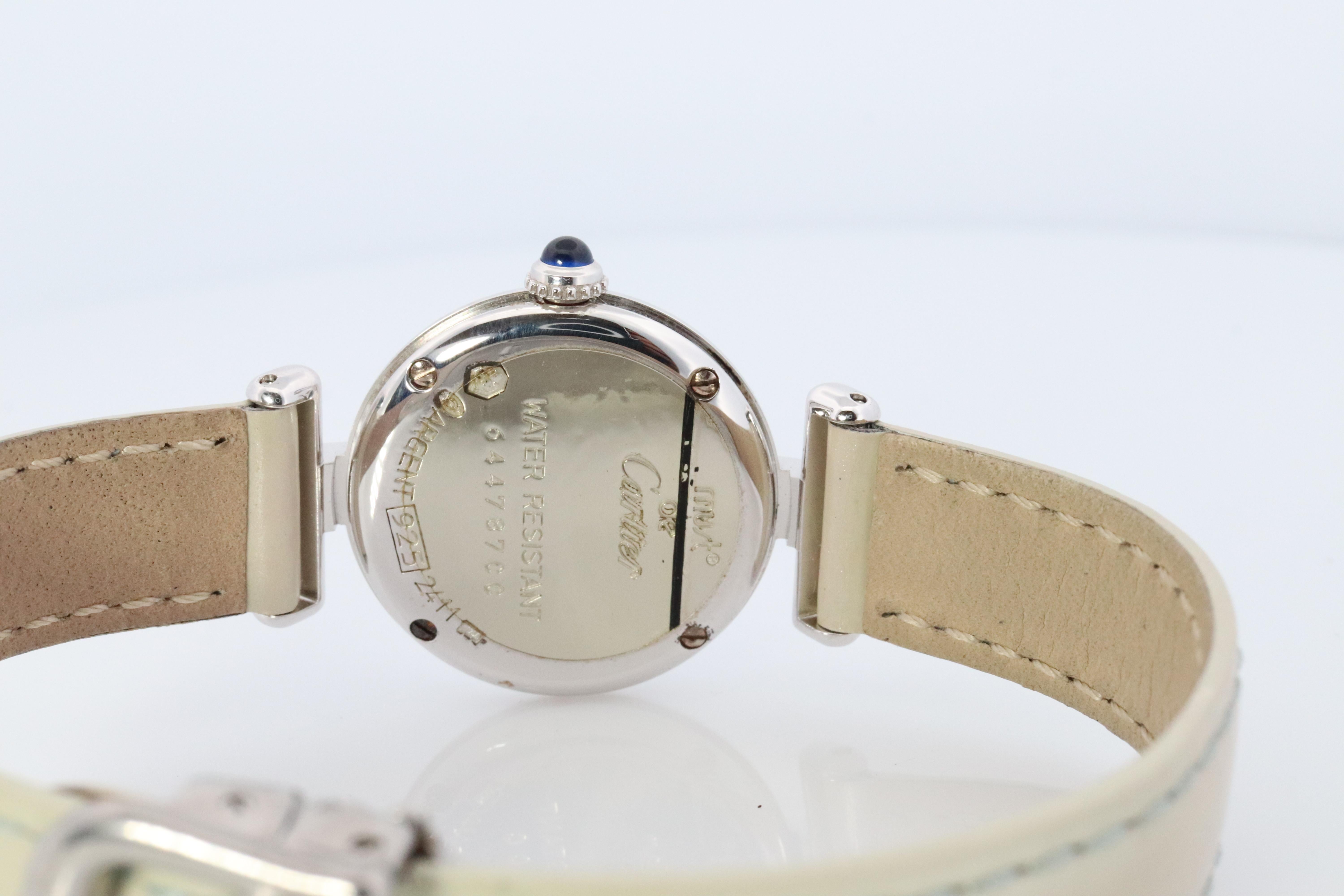 Genuine Cartier Watch. Must de Cartier Colisee Round Argent White Silver 2411 1