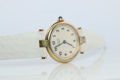 Genuine Cartier Watch. Must de Cartier Vendome 590004 Round Argent Arabic Face