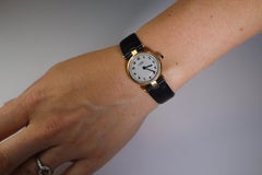 Genuine Cartier Watch. Must de Cartier Vendome 590004 Round Argent Arabic Face