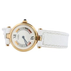 Vero orologio Cartier. Must de Cartier Vendome Rotondo Argent Vermeil Sterlina