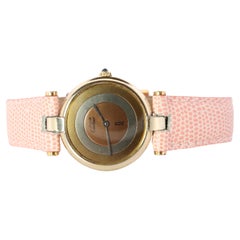 Genuine Cartier Watch. Must de Cartier Vendome Round Argent Vermeil White Face