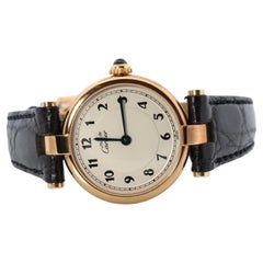 Vero orologio Cartier. Must de Cartier Vendome Rotondo Argent Bianco Faccia Araba