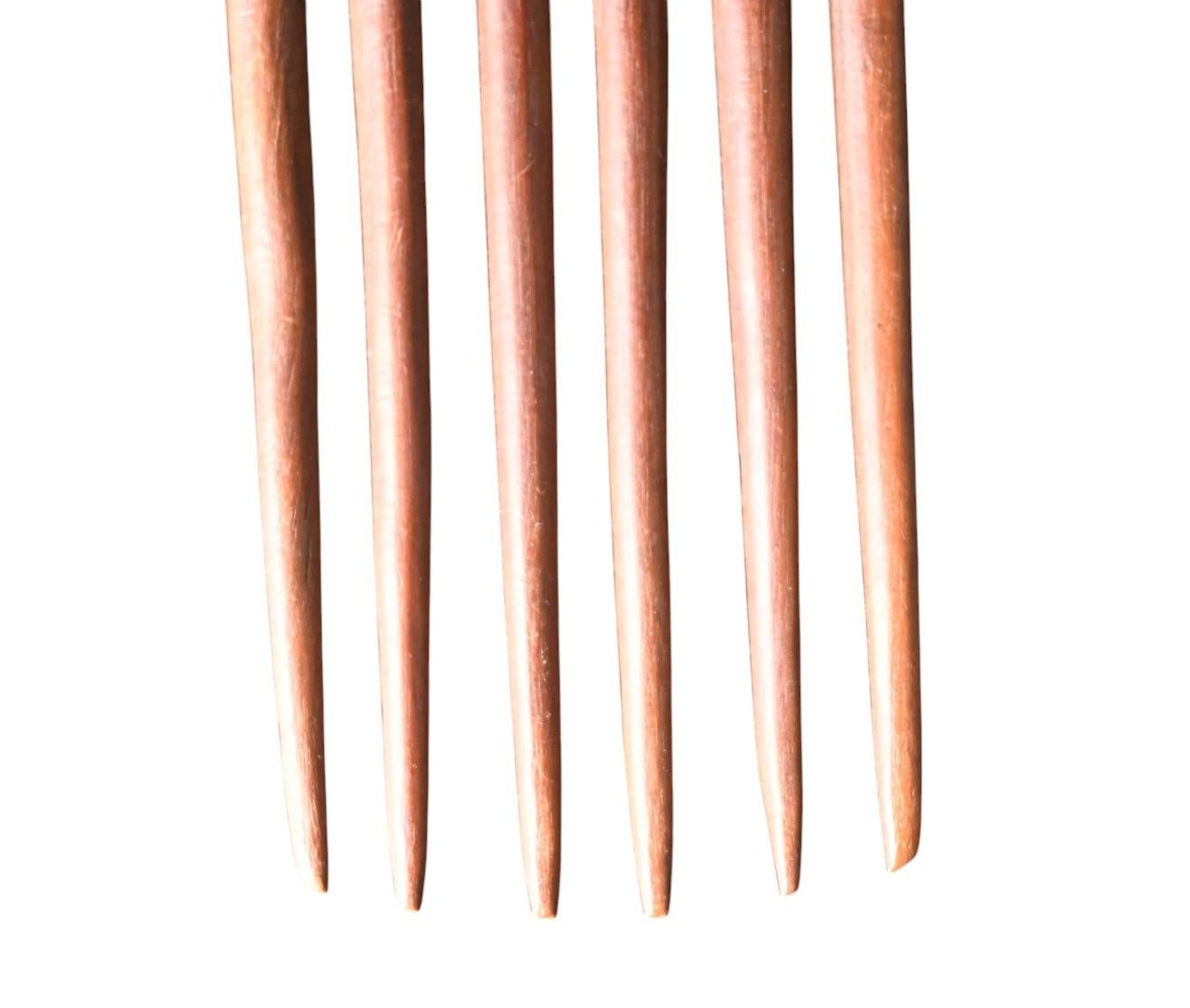 Tribale Autentico pettine in legno intagliato della costa d'avorio della tribù Baule / Baule Tribe, inizio 1900 in vendita