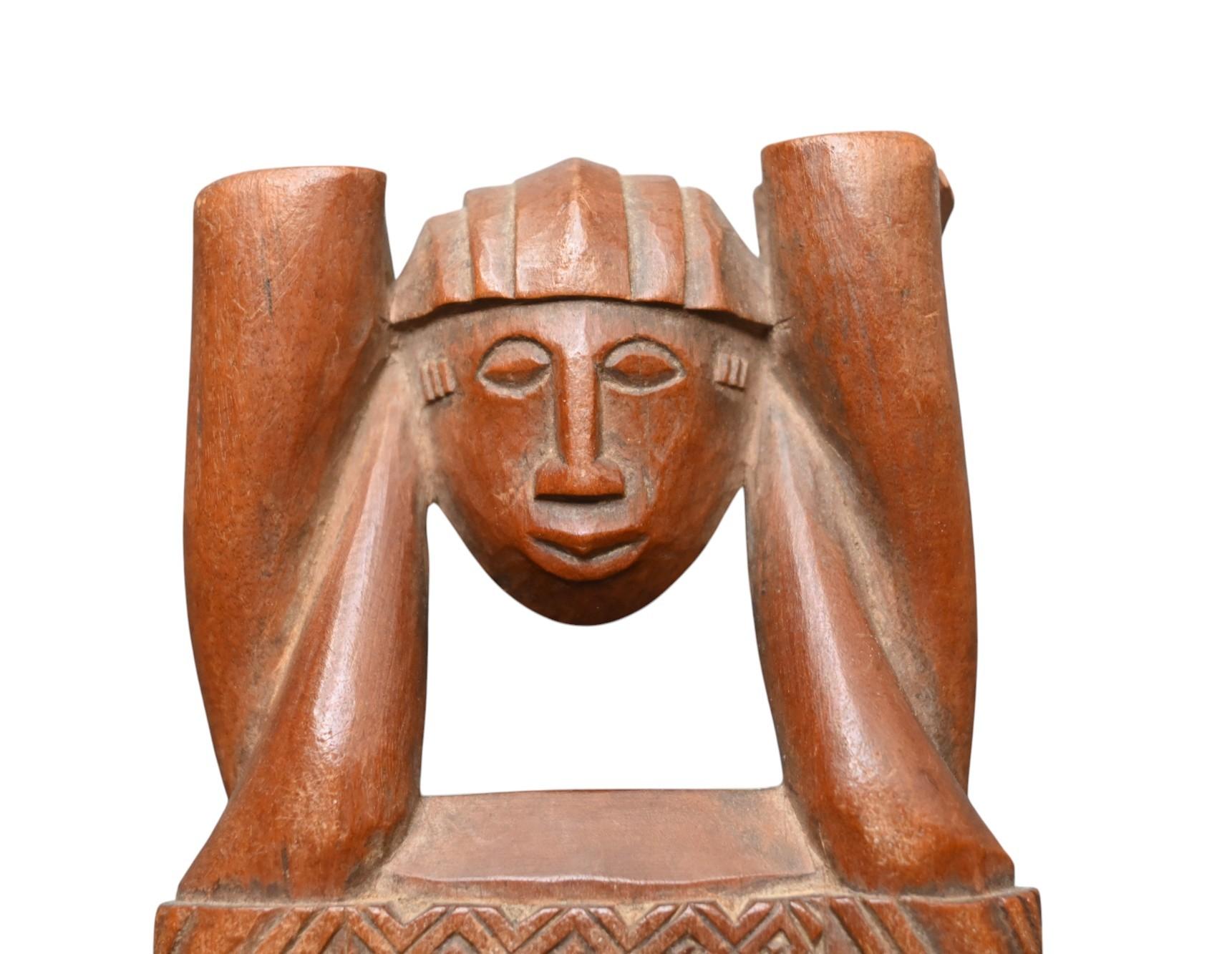 Autentico pettine in legno intagliato della costa d'avorio della tribù Baule / Baule Tribe, inizio 1900 in vendita 1