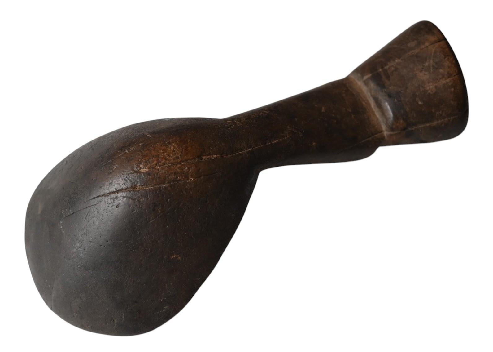 Tribal Cuillère en bois sculptée véritable du peuple Kulango, Côte d'Ivoire, début du 20e siècle en vente
