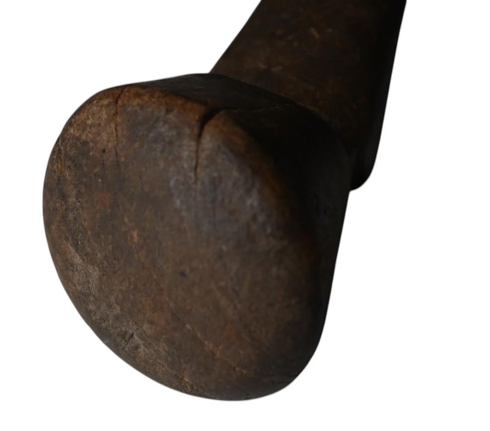Ivoirien Cuillère en bois sculptée véritable du peuple Kulango, Côte d'Ivoire, début du 20e siècle en vente