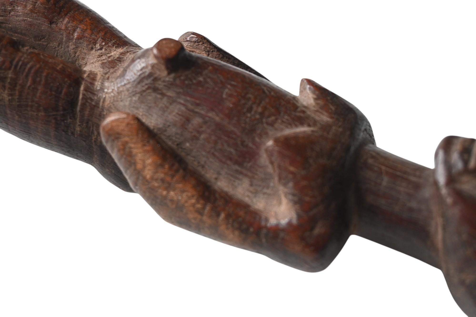 Wood Genuine carved wooden statue from the Lobi tribe, Ghana Burkina Faso, early 1900 For Sale