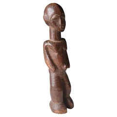 Genuine statue en bois sculpté de la tribu Lobi, Ghana, Burkina Faso, début 1900
