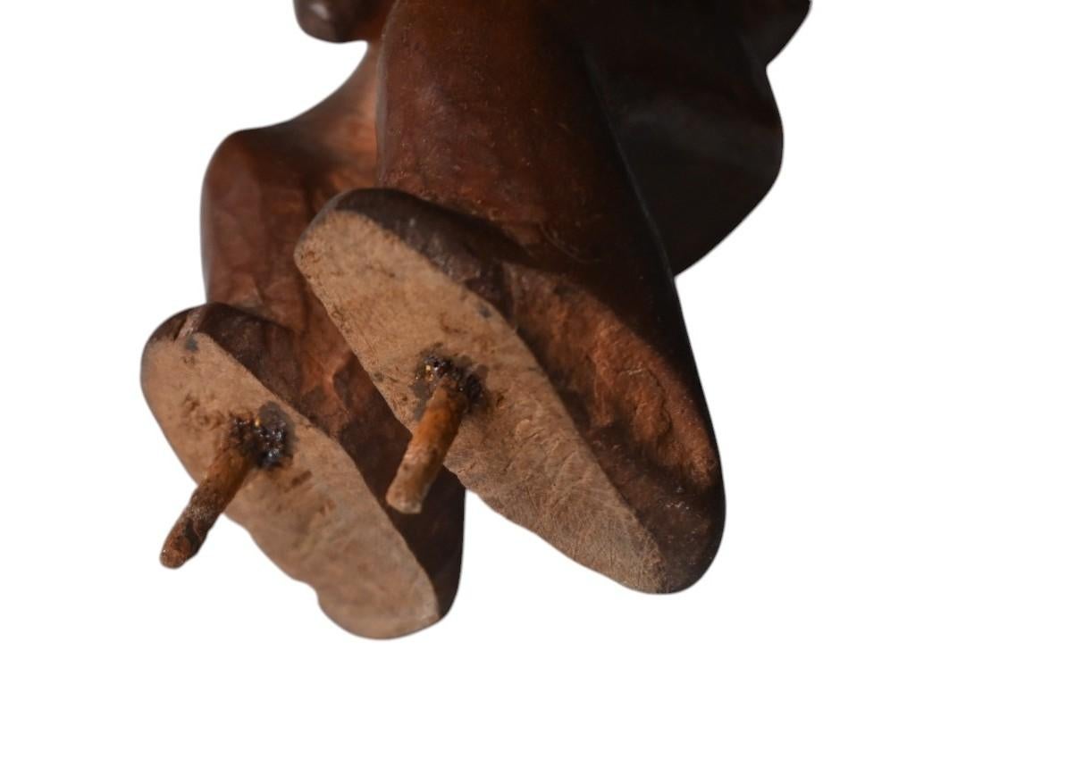 Bois Genuine statue en bois sculpté de la tribu Teke, Congo, début 1900 en vente