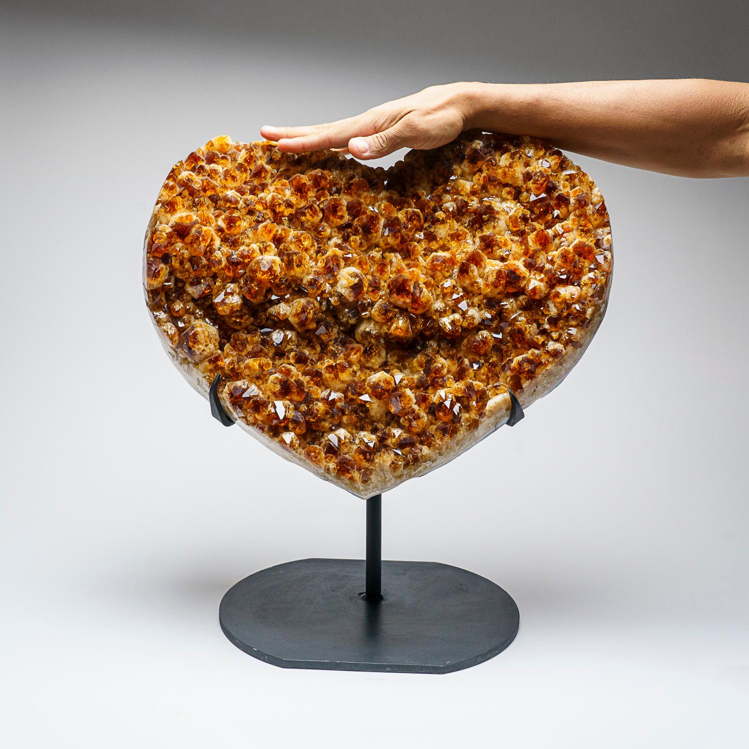 Cuore a grappolo di citrino autentico su supporto dal Brasile (46,5 lbs) In condizioni Nuovo in vendita a New York, NY
