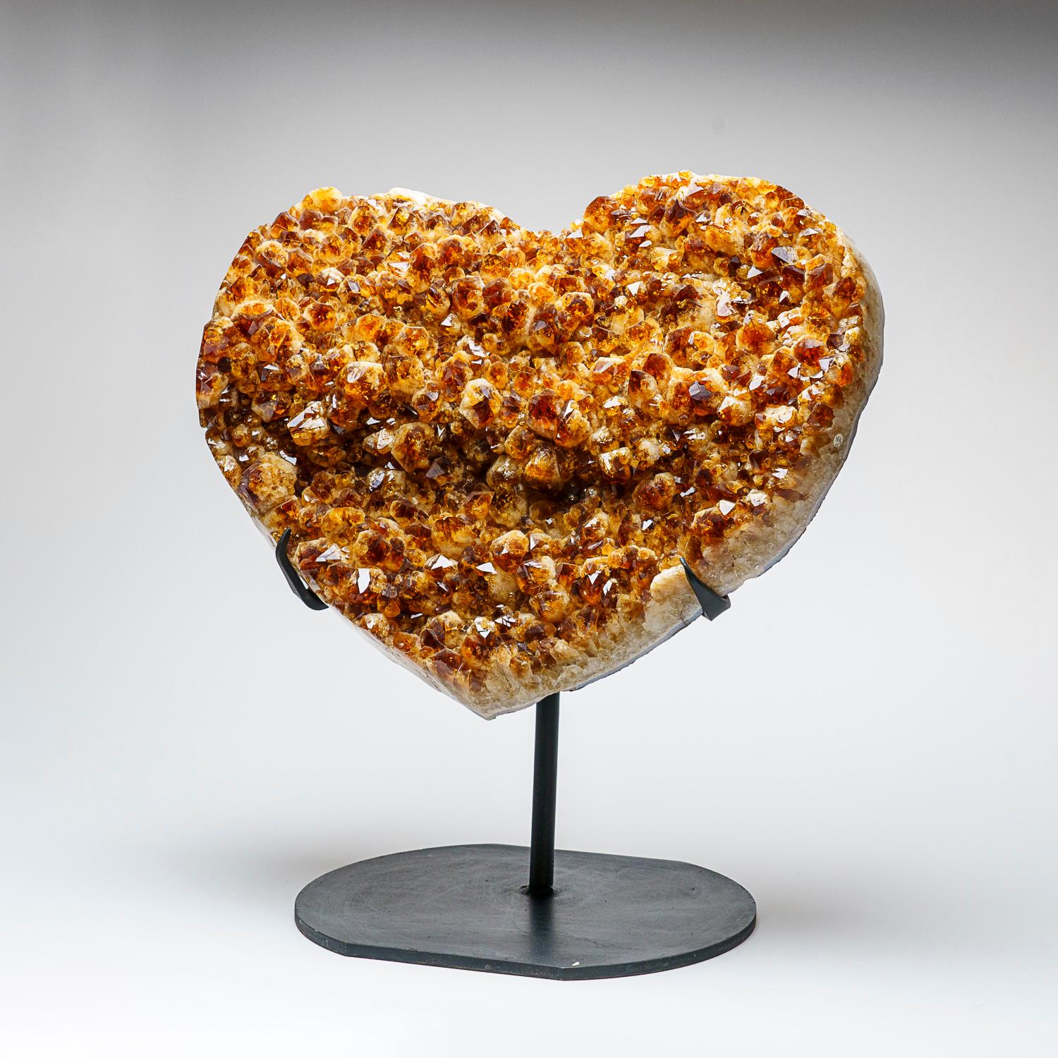 Cuore a grappolo di citrino autentico su supporto dal Brasile (46,5 lbs) in vendita 1
