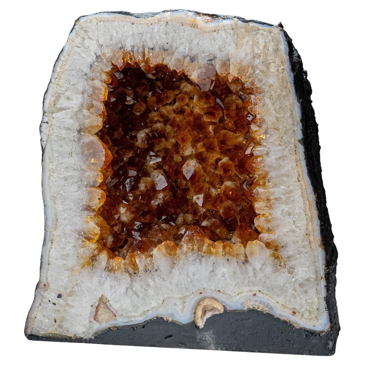 Genuine Citrine Crystal Clustered Geode (12" Tall, 56.6 lbs.) For Sale