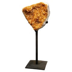 Genuine Citrine Quartz Cluster on Metal Stand (46")