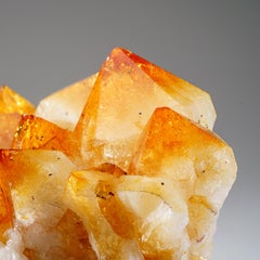 Genuine Citrine Quartz Crystal Cluster on Custom Wooden Stand (9.5 lbs)