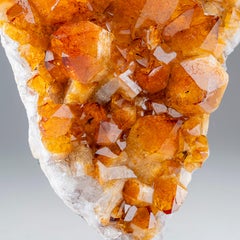 Genuine Citrine Quartz Crystal Cluster on Metal Stand (10", 6 lbs)