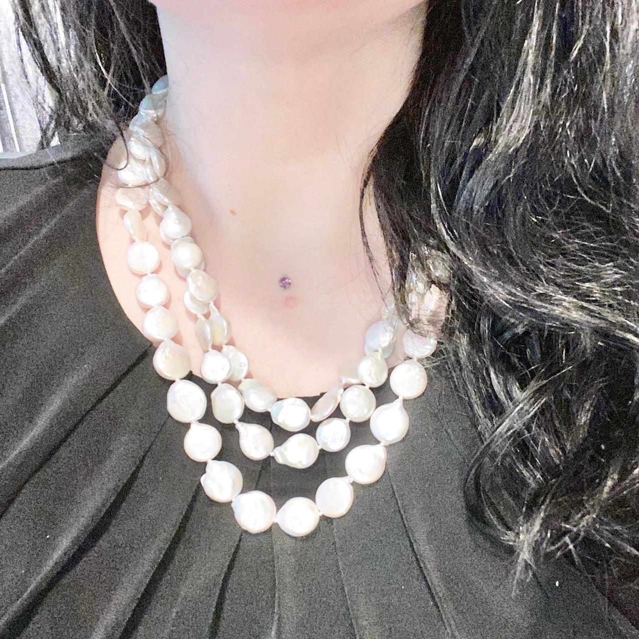 pearl necklace 3 layers