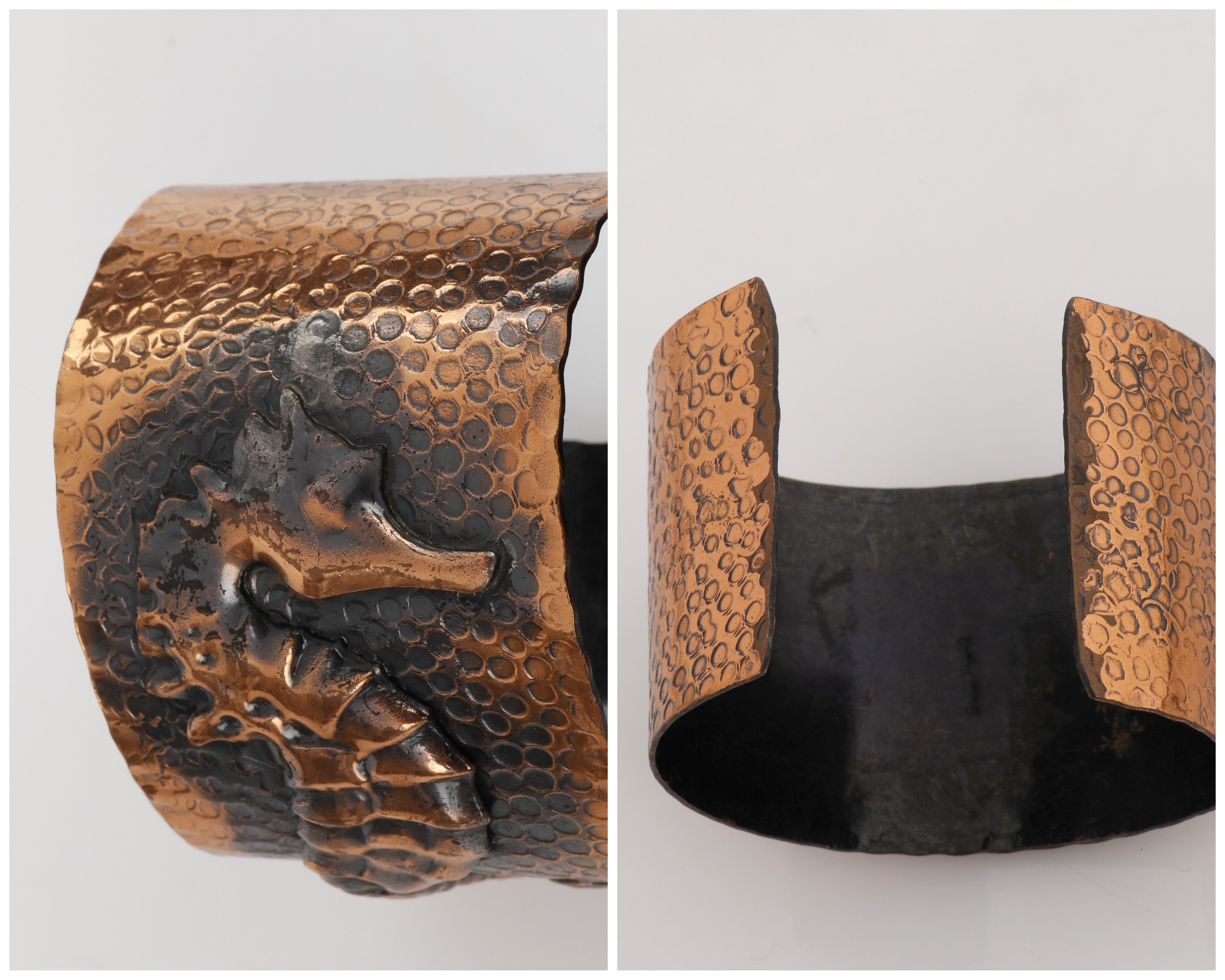 Genuine Copper Handcrafted Seahorse Necklace Bracelet Earring Parure Set - Rare 6
