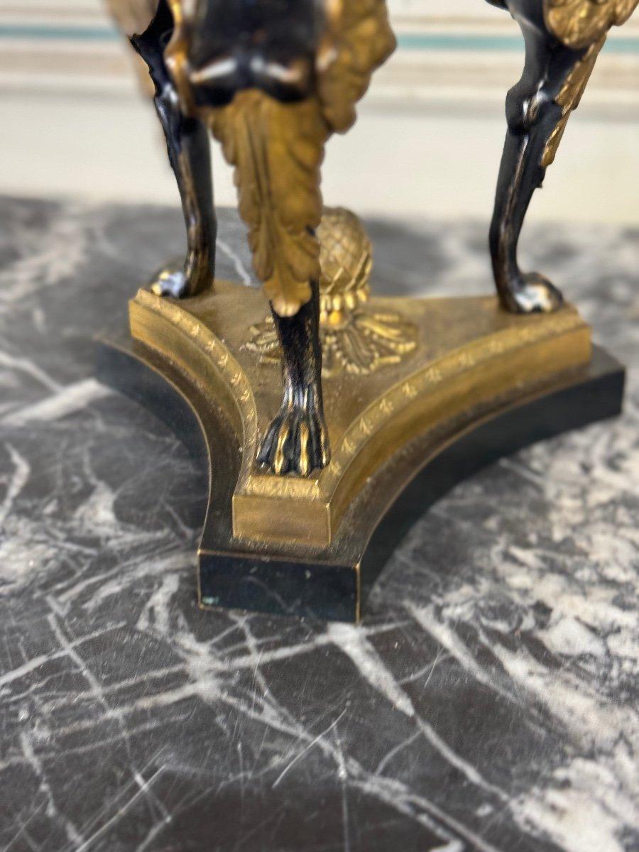 Legno Vera sfera di cristallo su treppiede di bronzo 1880 circa in vendita