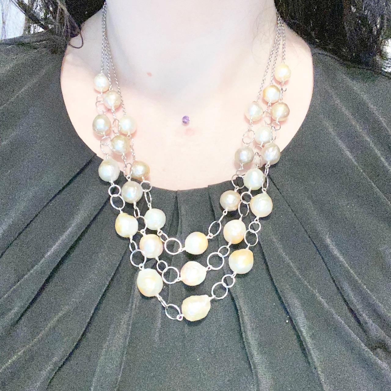 pearl wire necklace