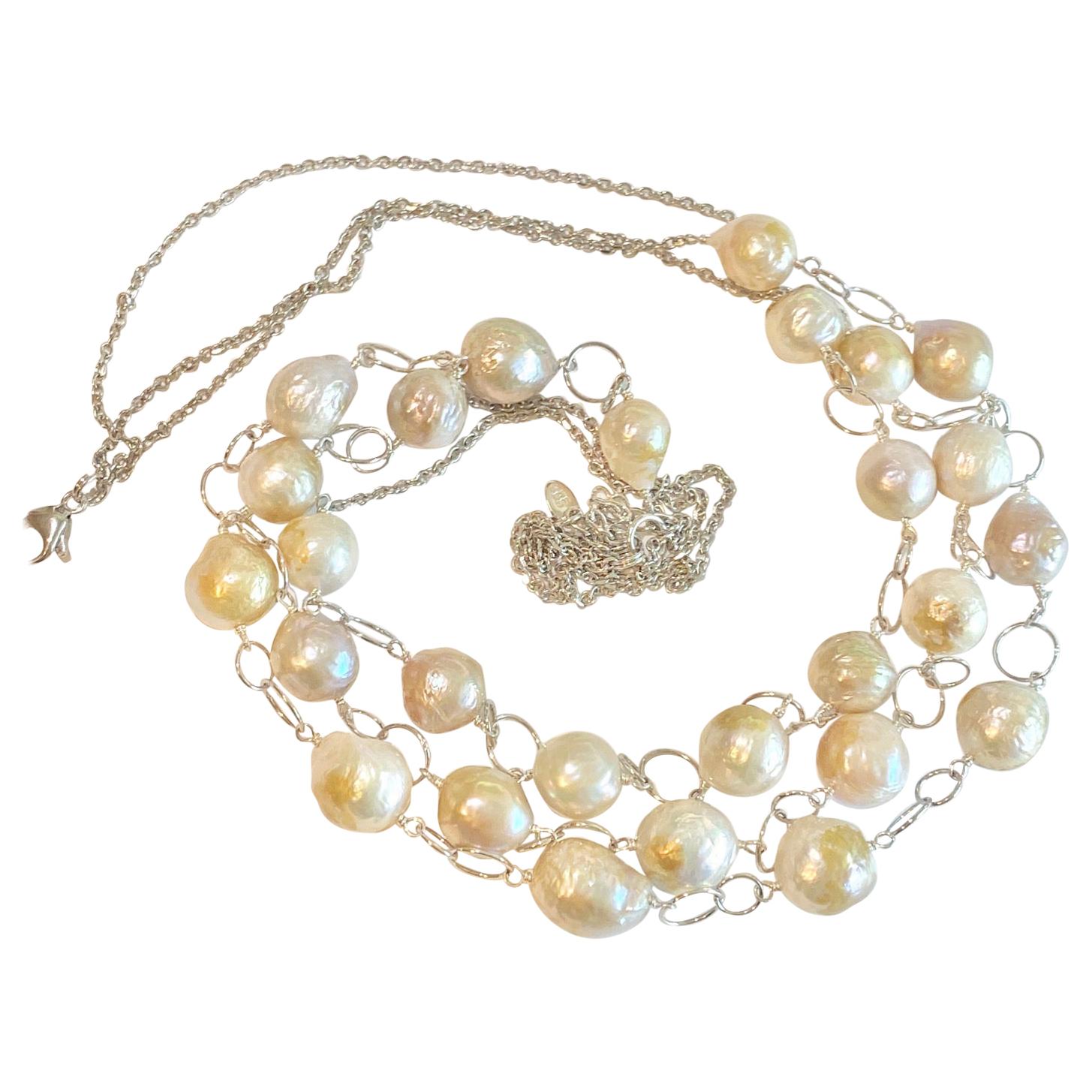 Amethyst Gold Wire Multi-Strand Pearl Bracelet