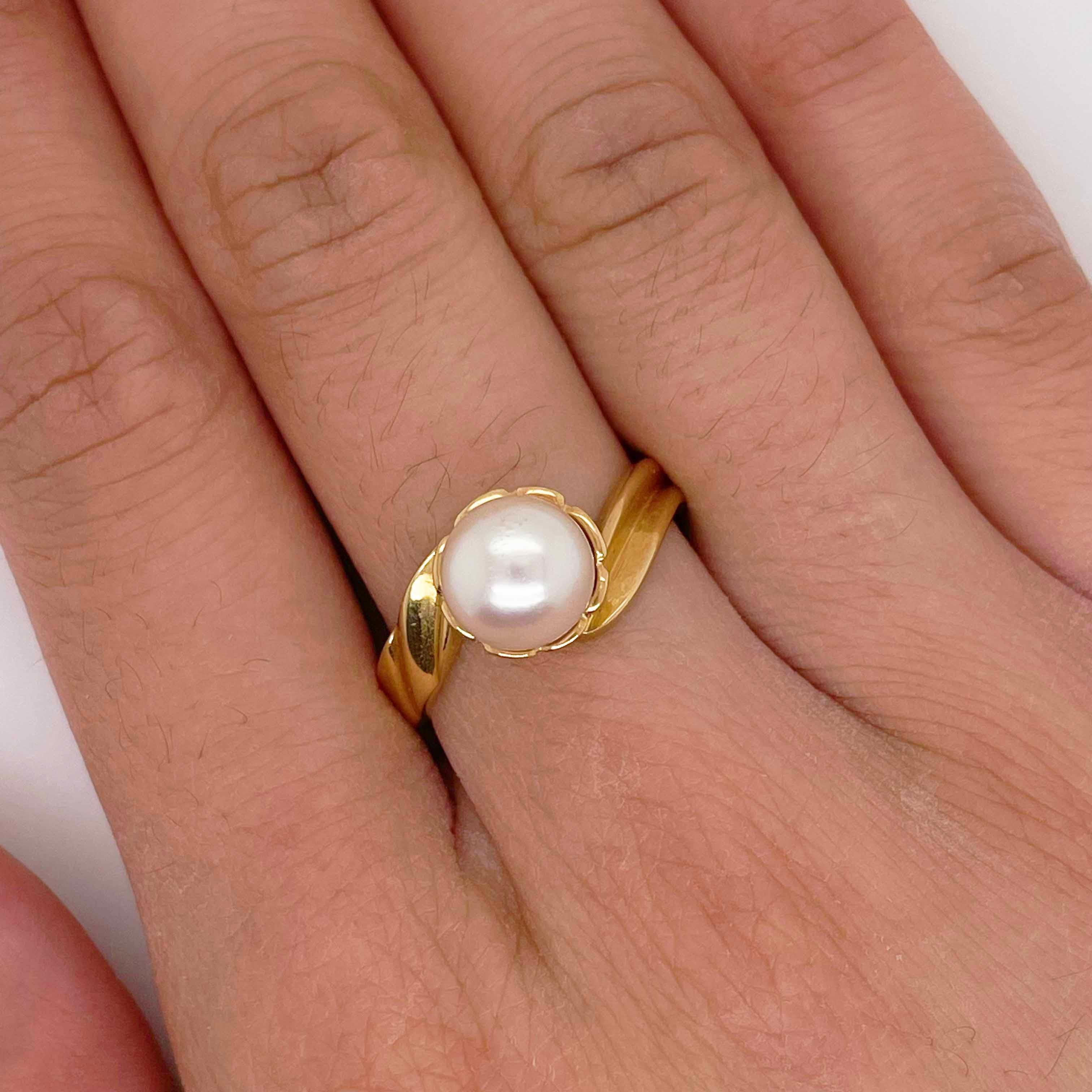 pearl gold ring for male