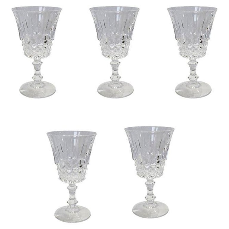 Cristal D'Arques-Durand Lady Diamond Highball Glasses Set of 2 - 5 tall