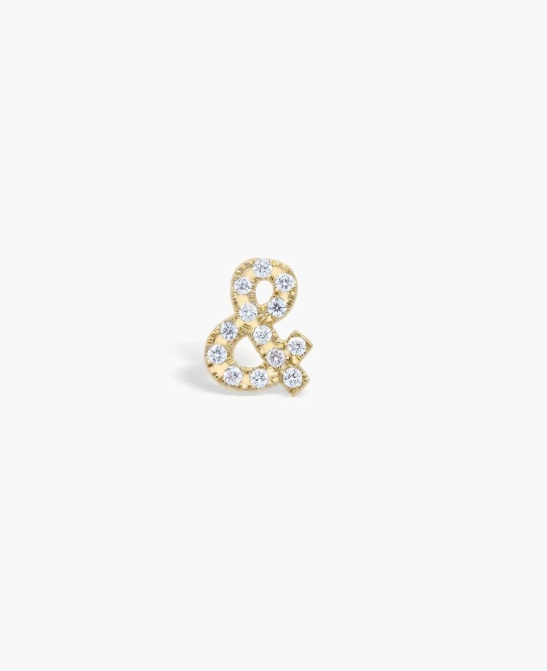 Taglio rotondo Ciondolo con diamante e cursore e ciondolo a forma di diamante in oro massiccio 14k. in vendita