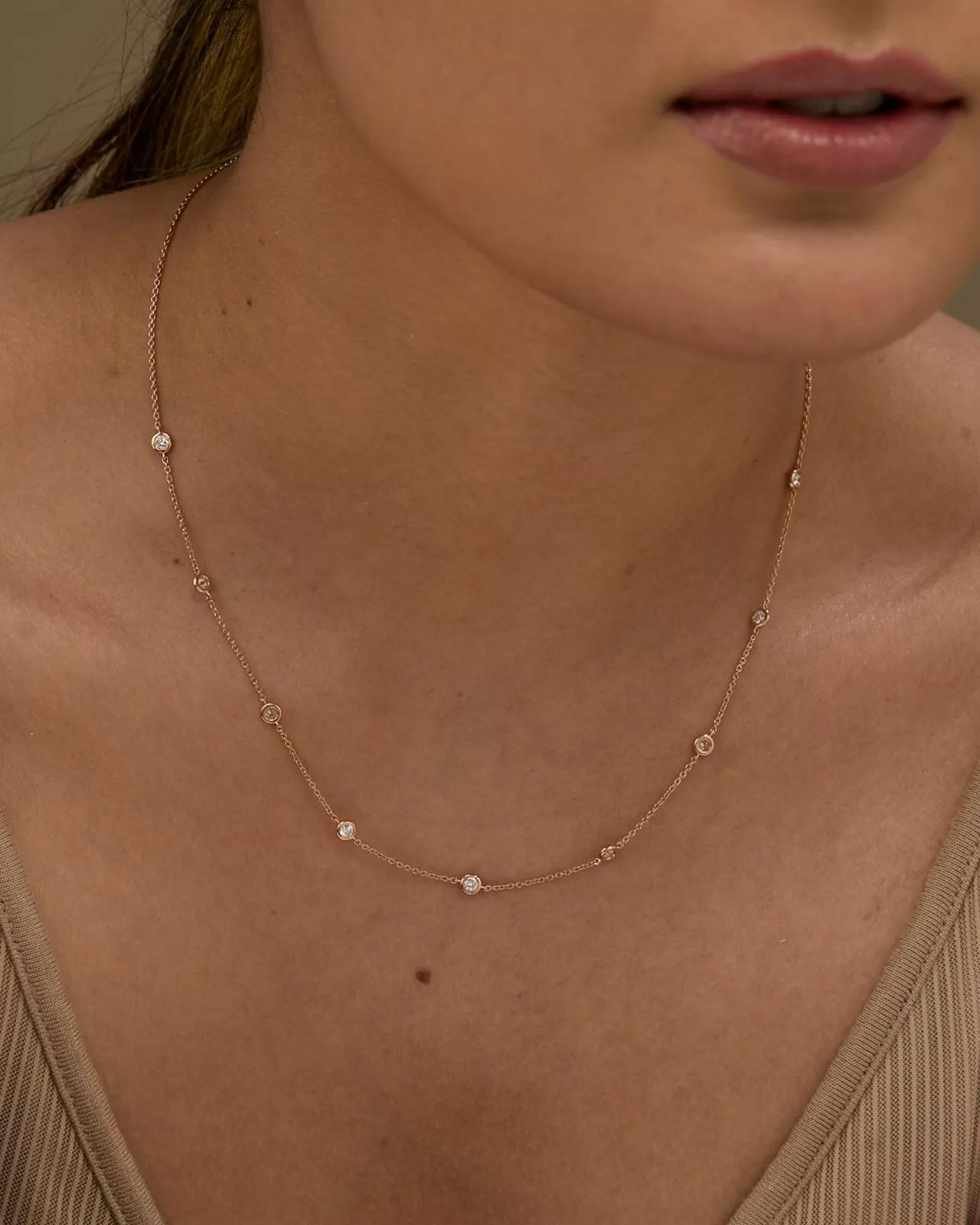Genuine Diamond By The Yard Necklace 14k Solid Gold Moms Sister Anniversary Gift
Light weight can be worn everyday

Additional information:
Condition: New with tags: A brand-new, unused, and unworn item (including handmade items) in the original