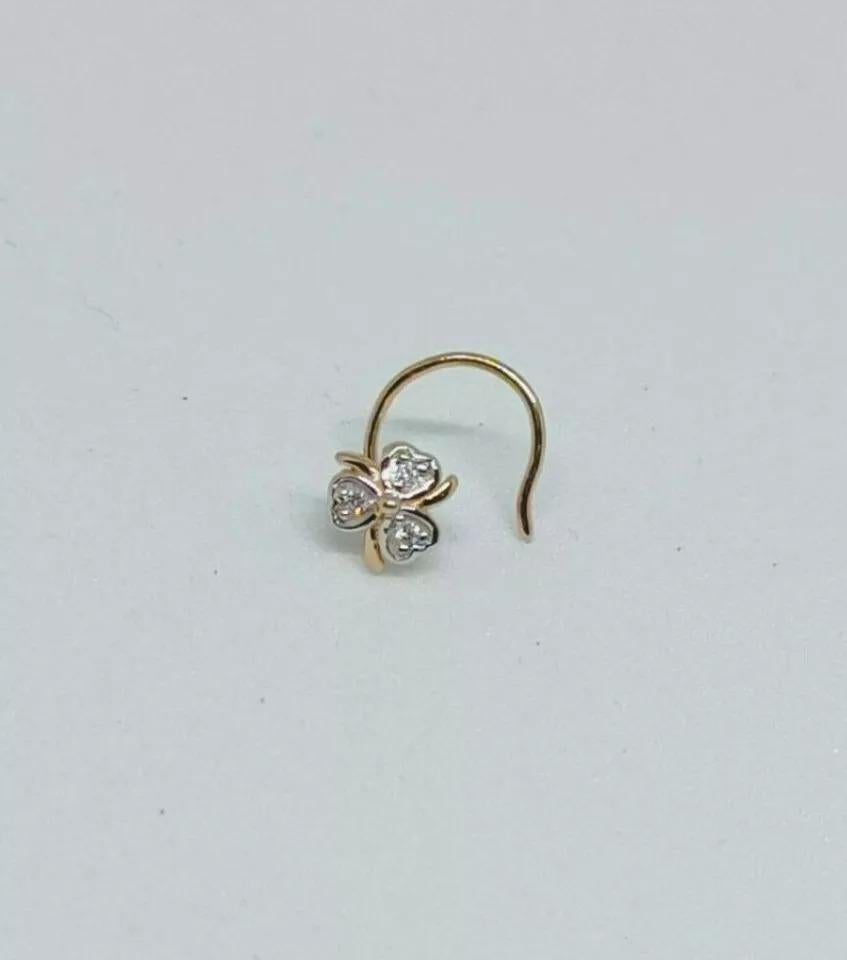 Diamond Nose Pin 14k Solid Gold Genuine Diamond Nose Ring Women Christmas Gift.
Light weight can be worn everyday

Additional information:
Condition: New without tags: A brand-new, unused, and unworn item (including handmade items) that is not in