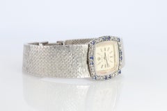 Genuine Diamond Sapphire Rolex Watch. Ladies 18k Rolex 2189 Manual Watch.