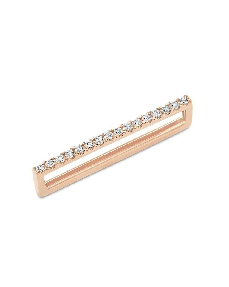 Art Deco Genuine Diamond Single Row Smart Watch Band Charm 14k Solid Gold Watch Band Gift For Sale