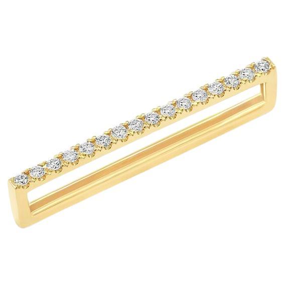 Bracelet jonc intelligent à rangée unique de diamants véritables en or massif 14 carats cadeau pour montre