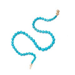 Genuine Estate Sleeping Beauty Turquoise Yellow Gold Necklace