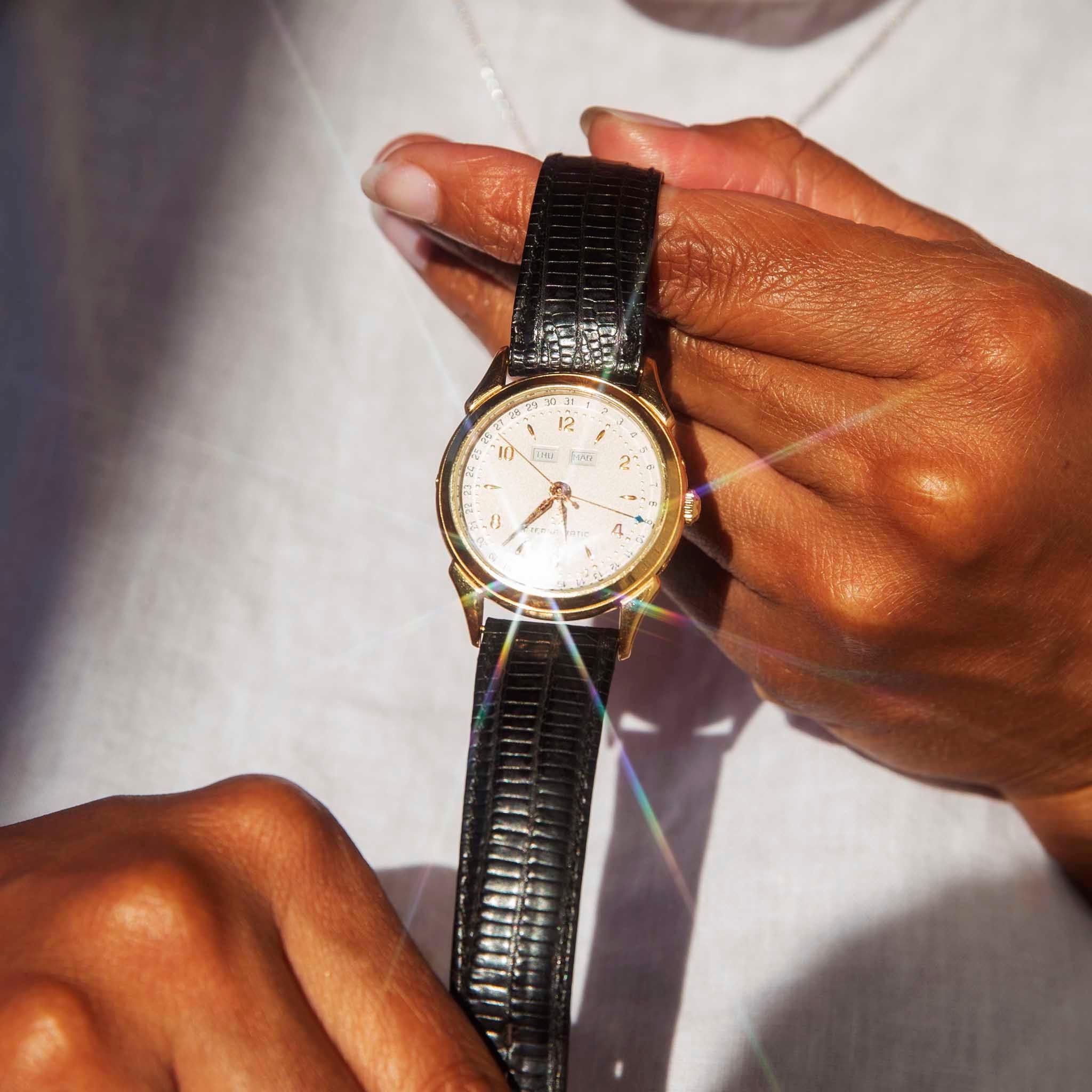 34mm watch on wrist