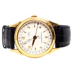 Genuine Eterna Matic Triple Date Year 1948 18 Carat Yellow Gold Watch