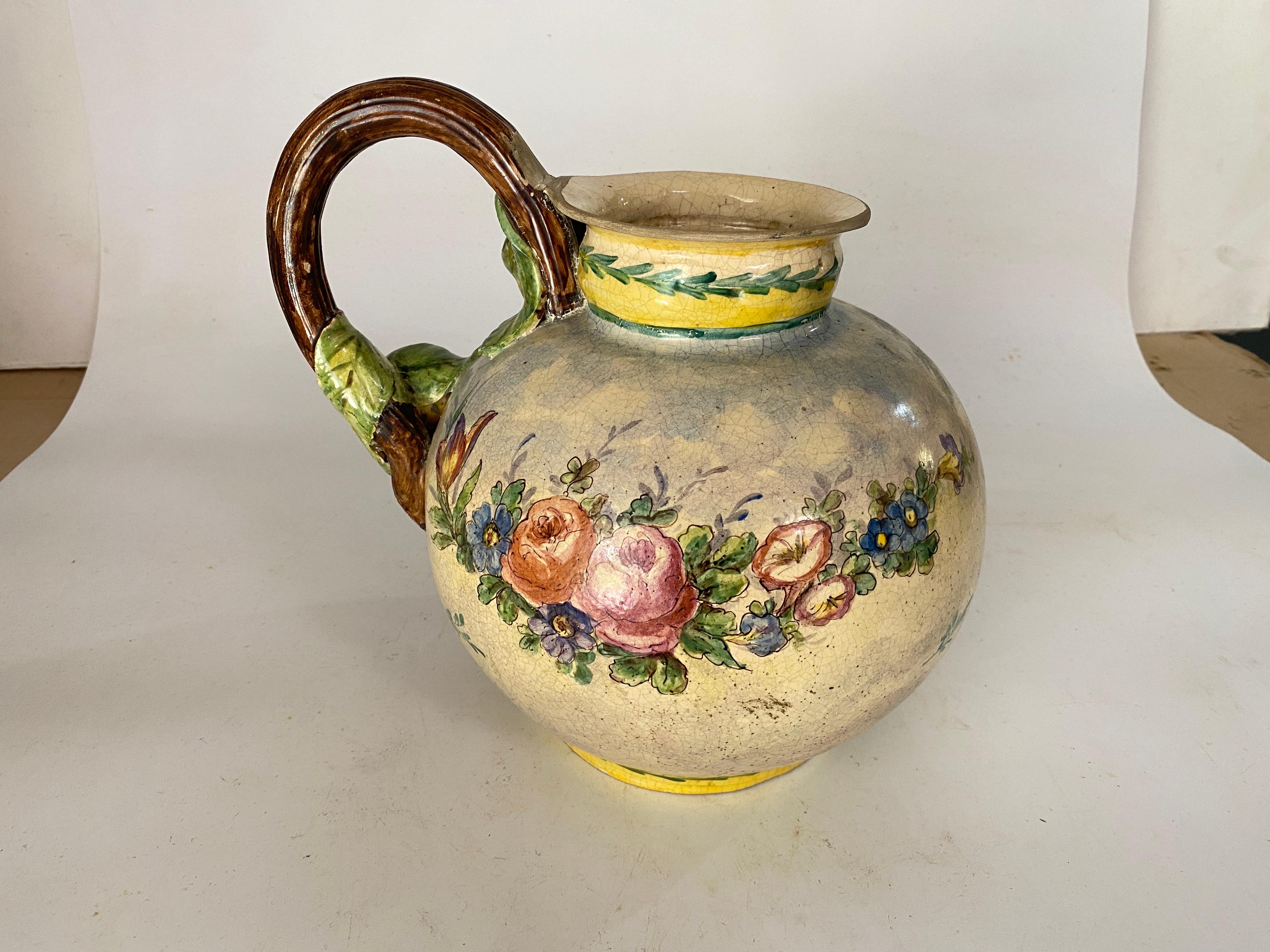 Genuine Faience Vase Green Red and Yellow Color Lille 1757 Decor signed Tesniers For Sale 8