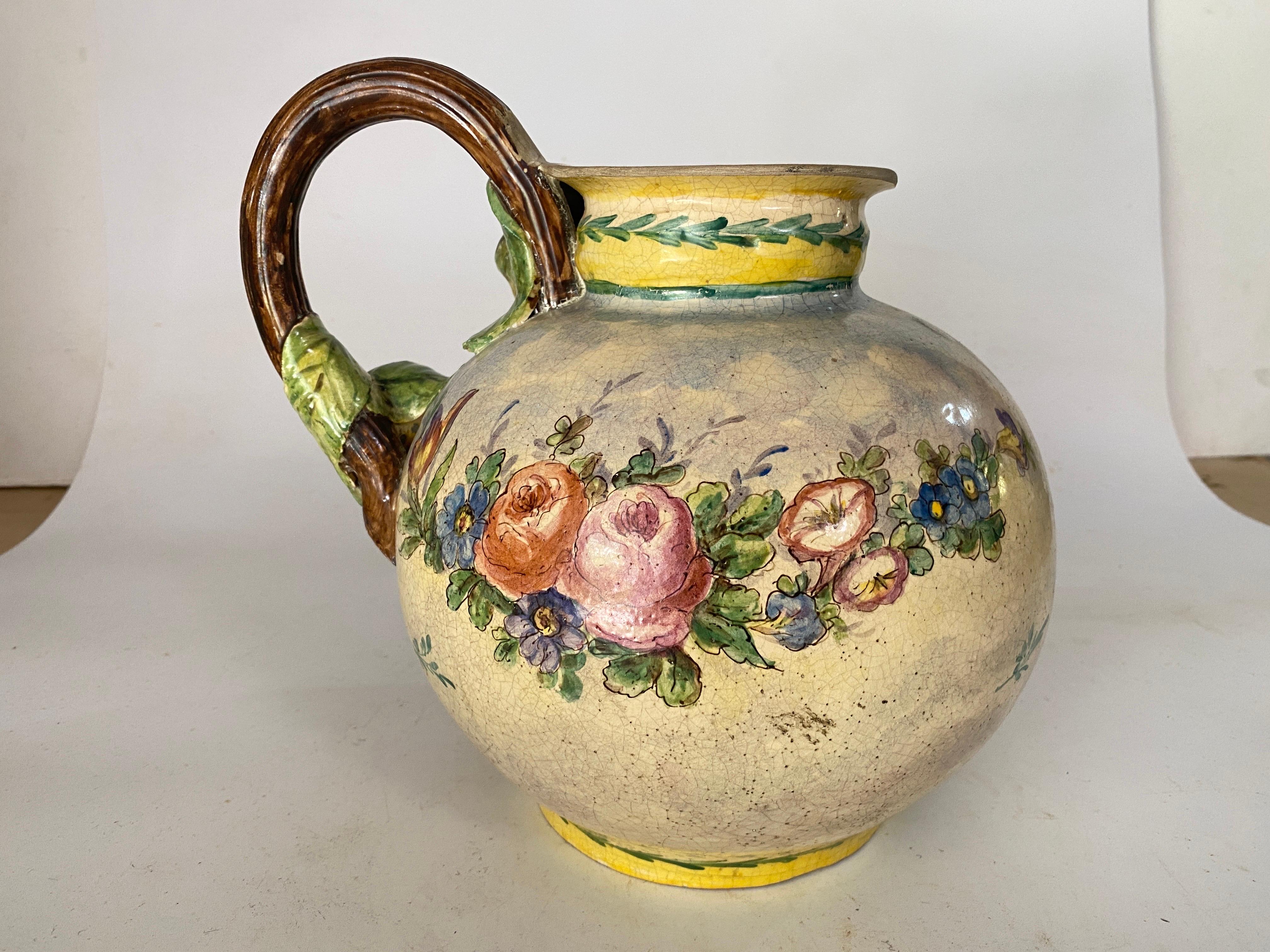Genuine Faience Vase Green Red and Yellow Color Lille 1757 Decor signed Tesniers For Sale 9