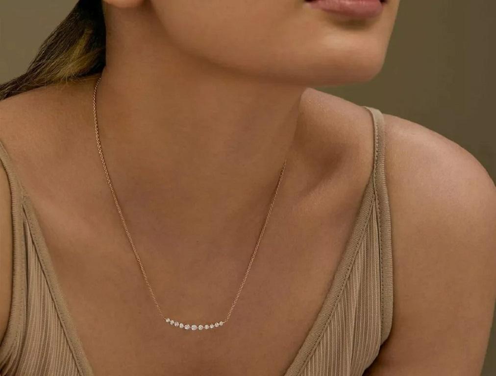Collana a barre curve con diamanti galleggianti autentici Collana da sposa in oro massiccio 14k
Leggero, può essere indossato tutti i giorni

Informazioni aggiuntive:
Condit: Nuovo con etichette: Un articolo nuovo di zecca, non usato e non indossato