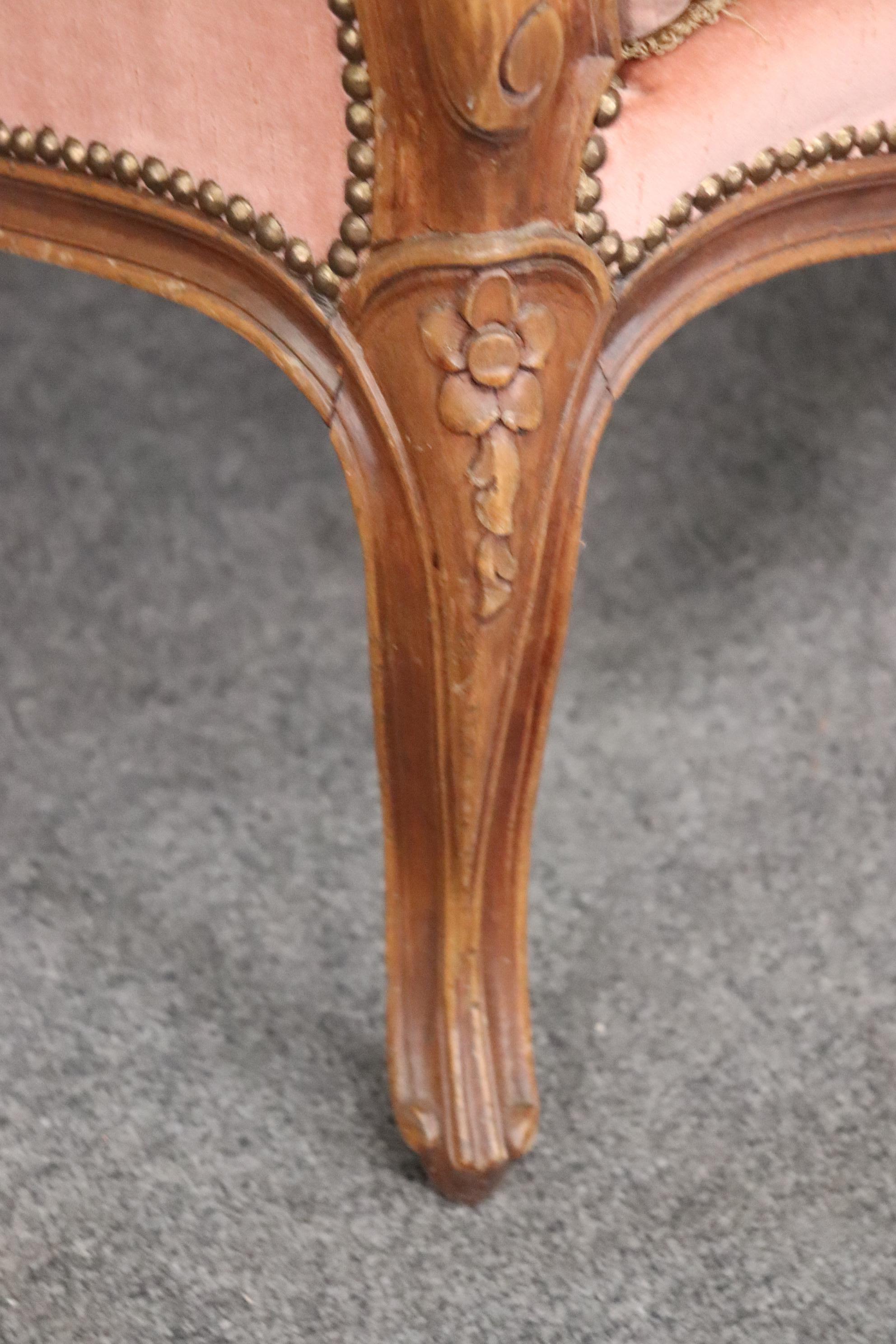Genuine French Carved Walnut Louis XV Canopy Porters Chair circa 1940 8