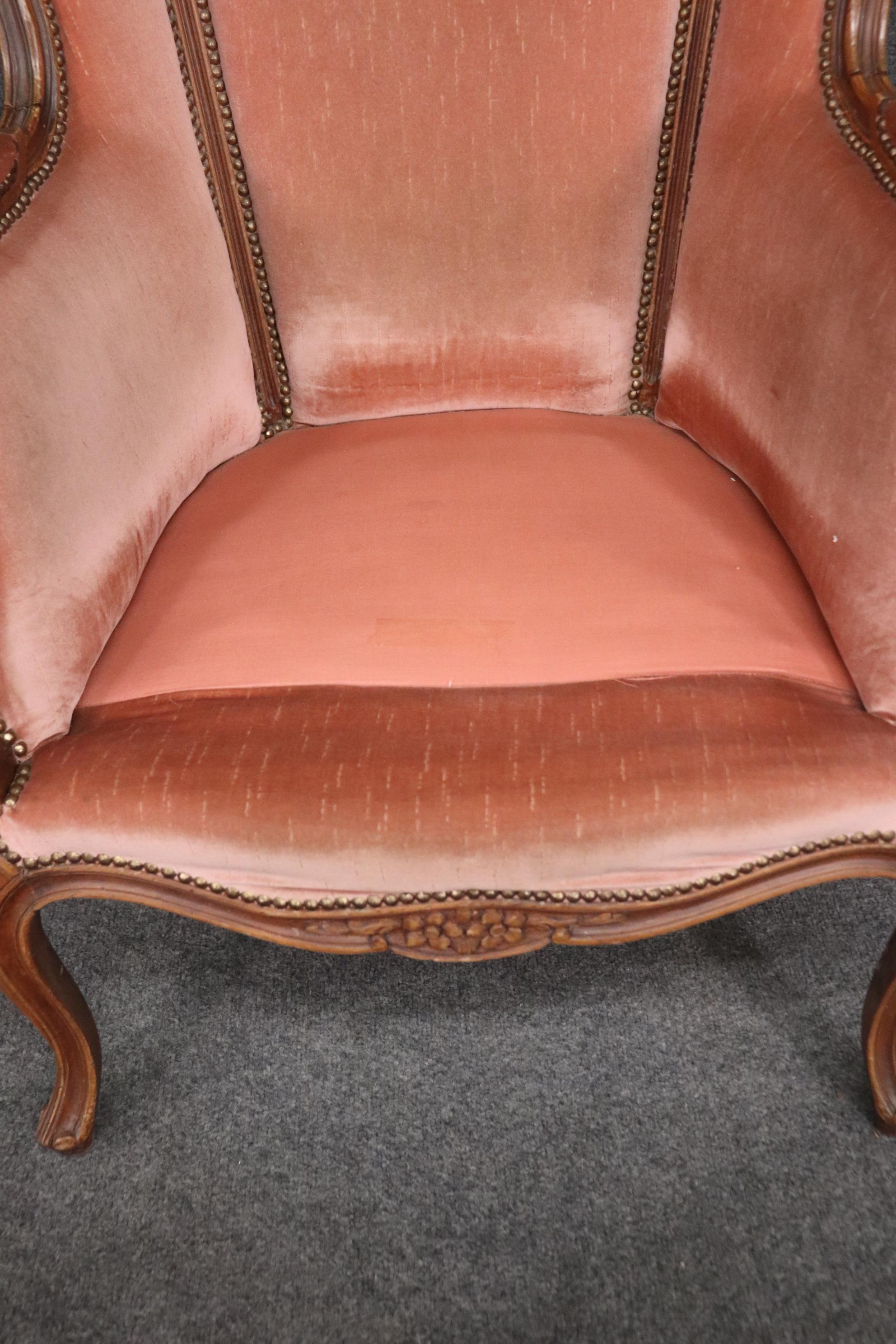 Genuine French Carved Walnut Louis XV Canopy Porters Chair circa 1940 9