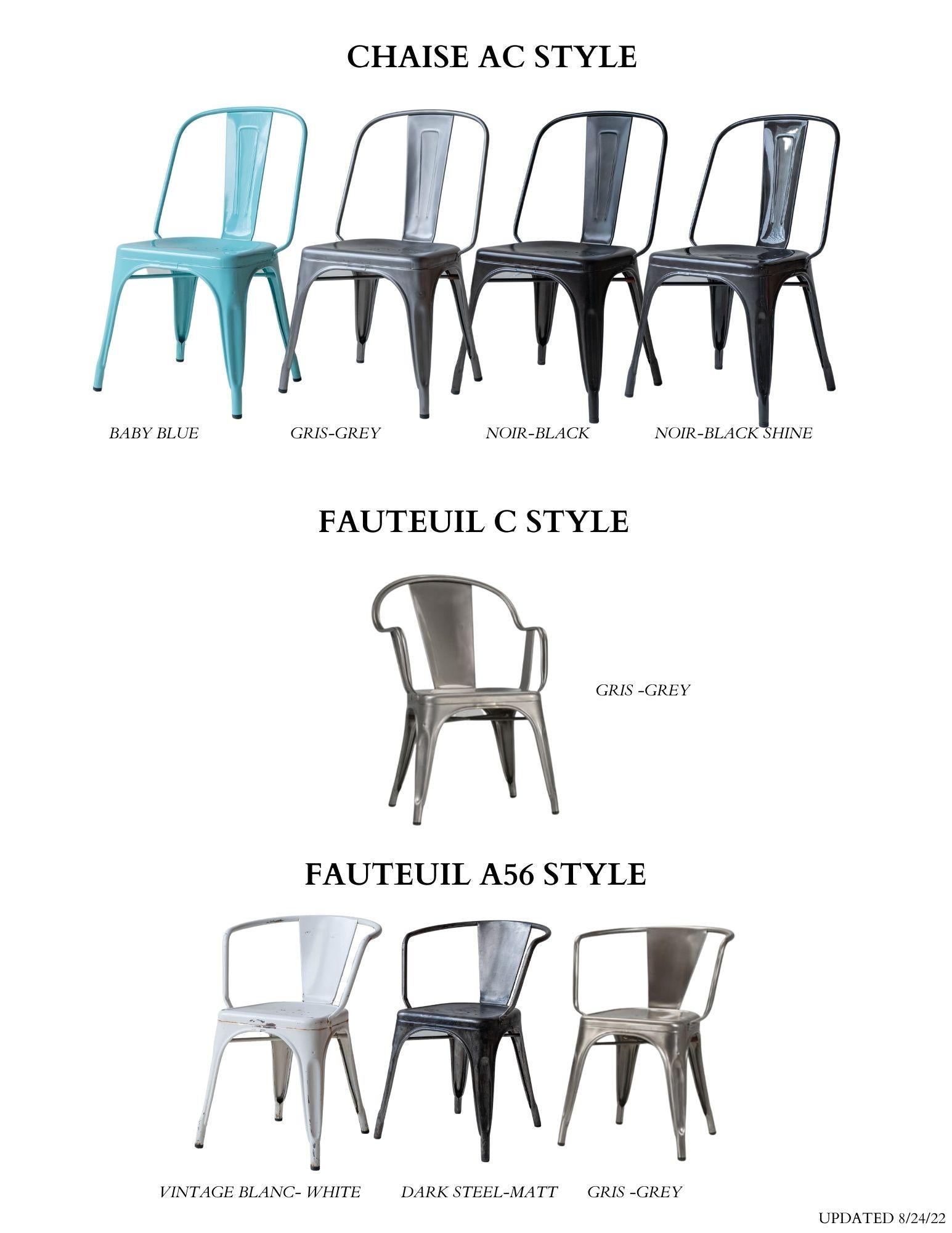 Genuine French Made Tolix Arm Chairs Powder Coated, Showroom Samples Minor Flaws 12