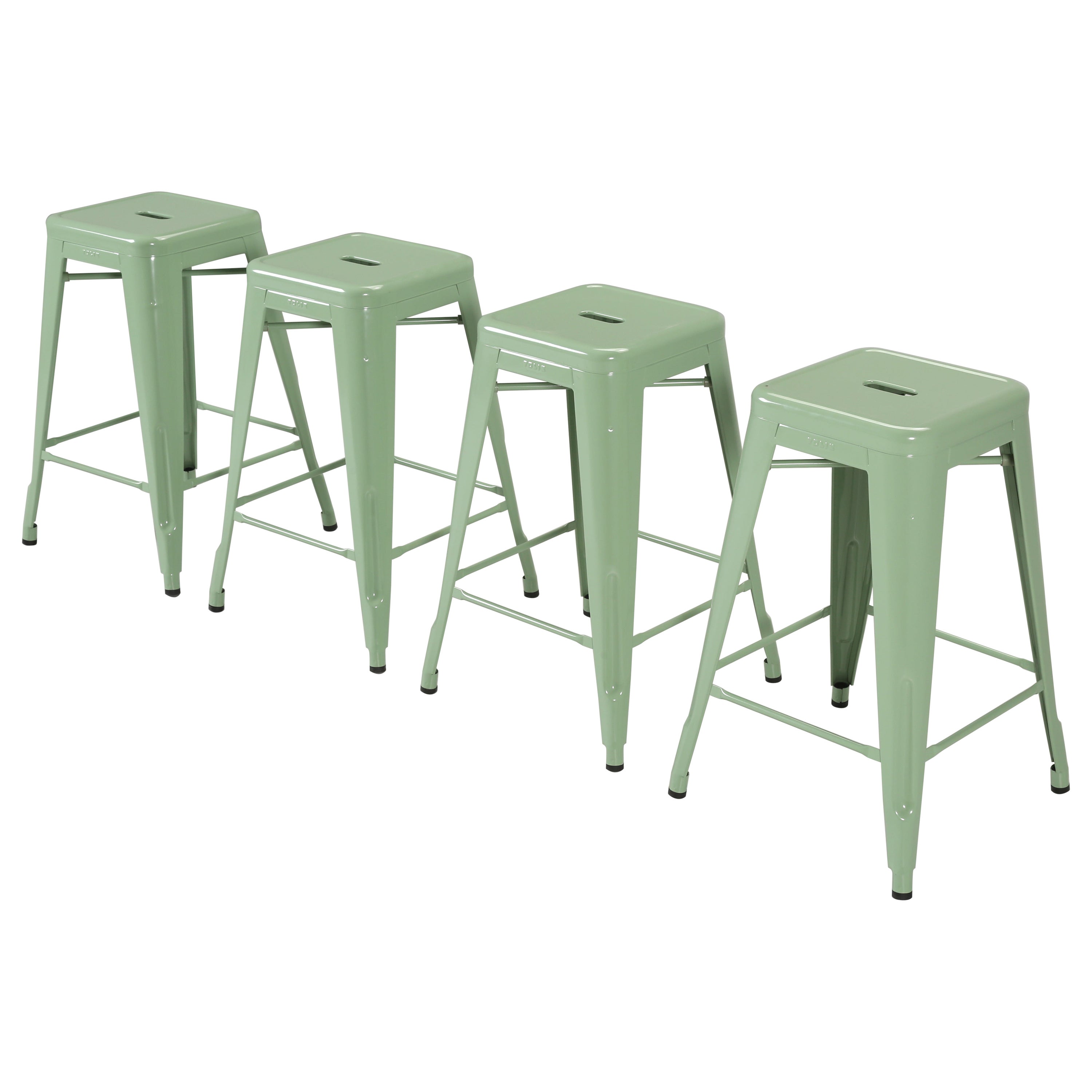 Genuine French Tolix Set of '4' Steel Stacking Stools Hundreds More in Stock