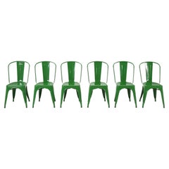 Genuine French Tolix Steel Stacking Chairs Set of '6' Surface Scuffs Samples