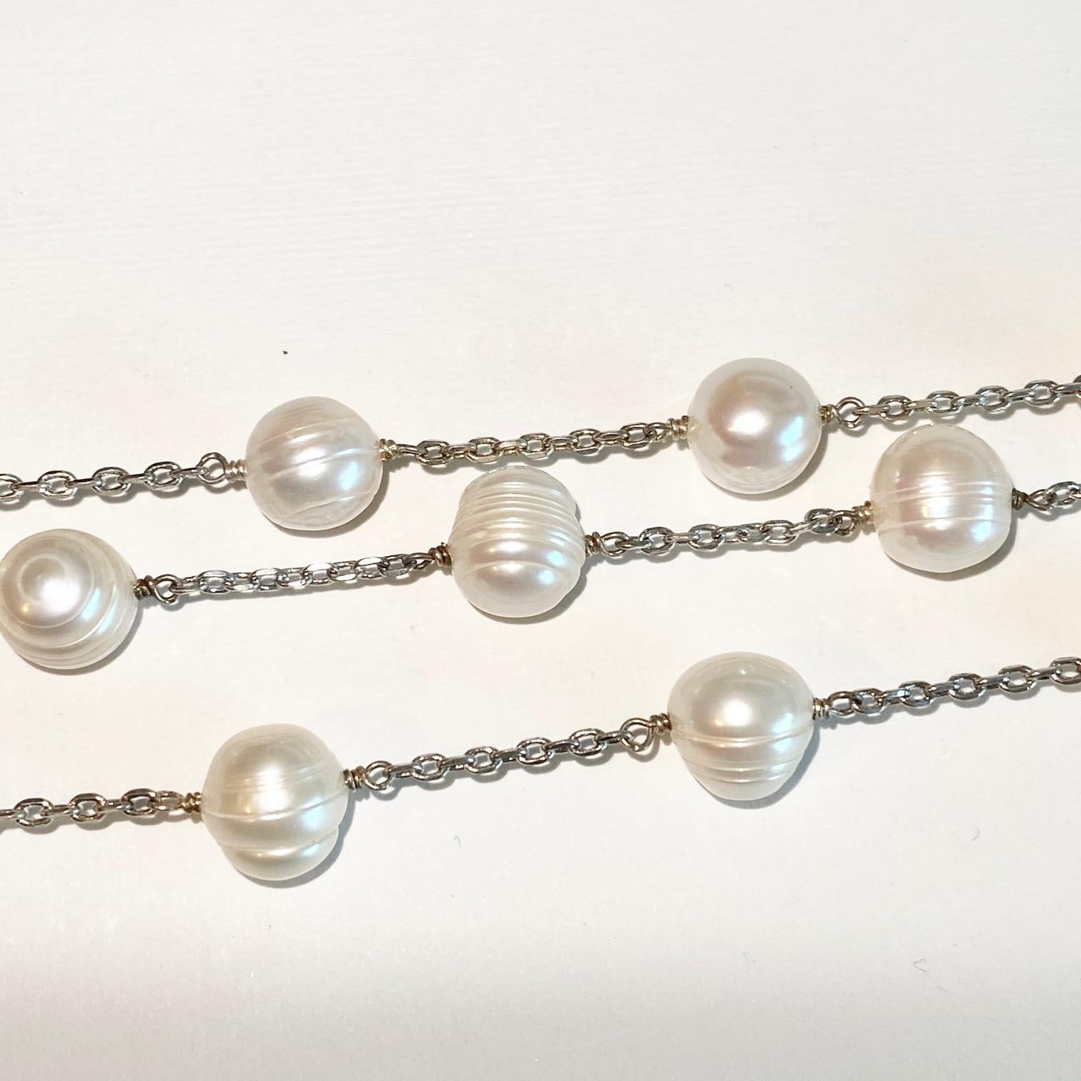 These pearls are super feminine and have a fantastic off white creamy hue to them! All the pearls match perfectly in their color and shape! Circle pearls are rare and have unique bands around the pearl! Their luster is stunning and goes well with